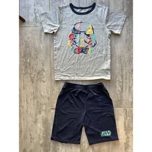 GAP Kid x Star Wars Boy 2 Piece Set Pajama Sleep Pjs Casual Lounge Pants & Top 8